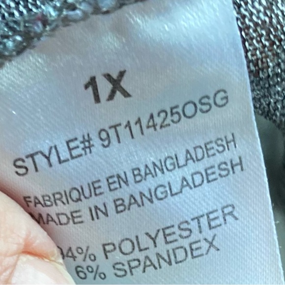 Silky and shiny grey top NWD 1X - Picture 5 of 5